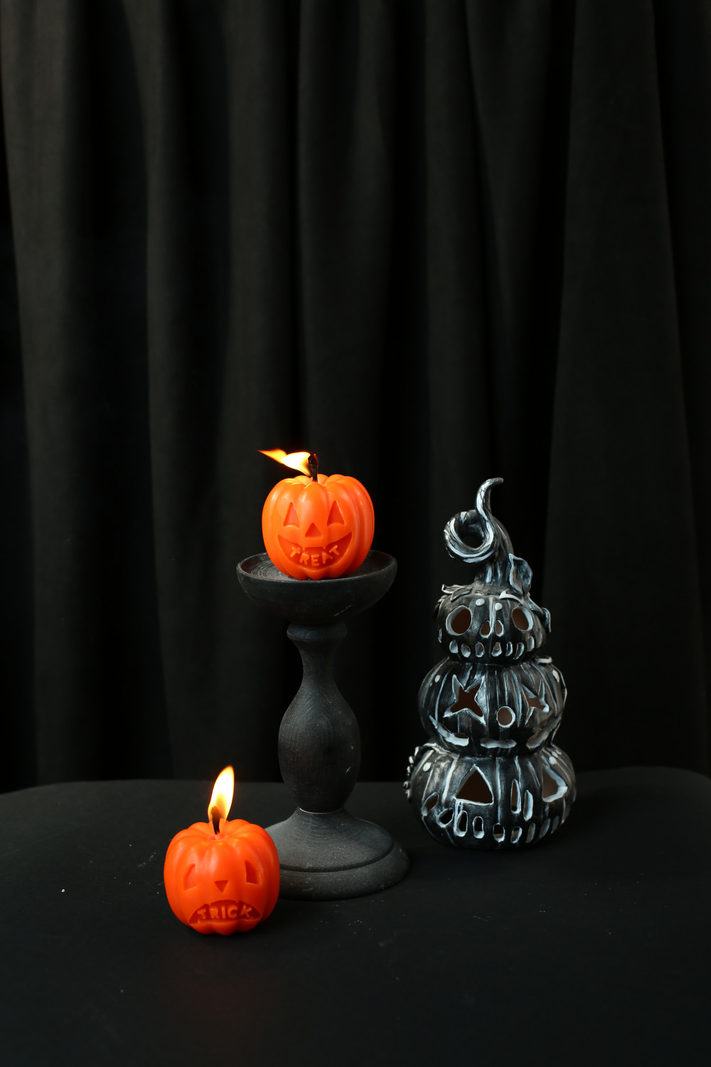 Набор свечей тыква Trick и Treat, свечи на Хэллоуин, 2шт